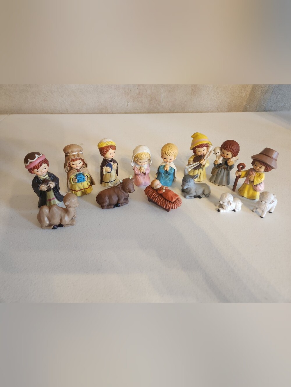 Vintage Nativity - Enesco Trim Trends Children's Nativity Full Set from 1980s